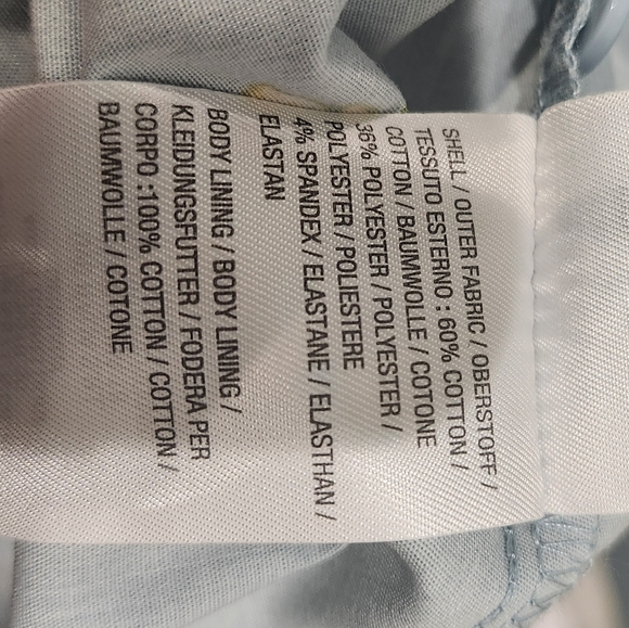 JASON WU BLUE & YELLOW SUNFLOWER SHIRT DRESS W/ COLLAR & TIE SZ MEDIUM PETITE - Picture 8 of 8